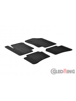 Original Gledring Passform Fußmatten Gummimatten 4 Tlg. Loch Fix. - Hyundai i20 2008->2012-2014